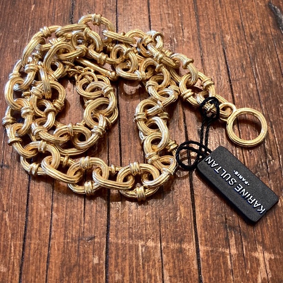 Karine Sultan Classic Chain Link Toggle Necklace 20” SO CLASSIC Goldtone NWT - Picture 11 of 11